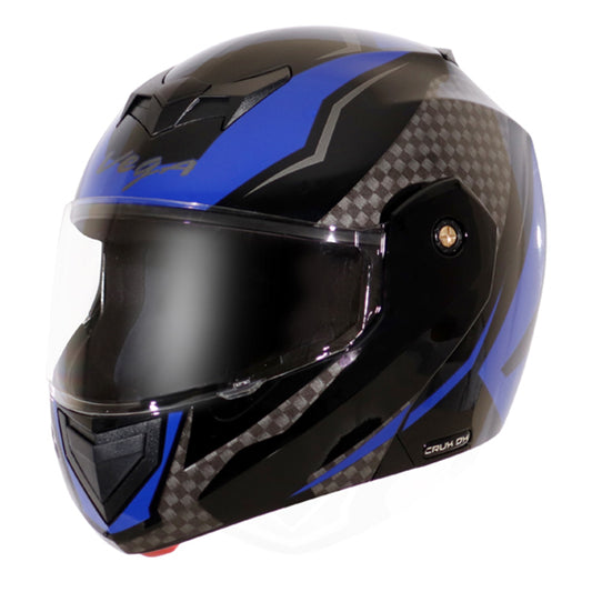 Vega Crux DX Checks Helmet - Black Blue