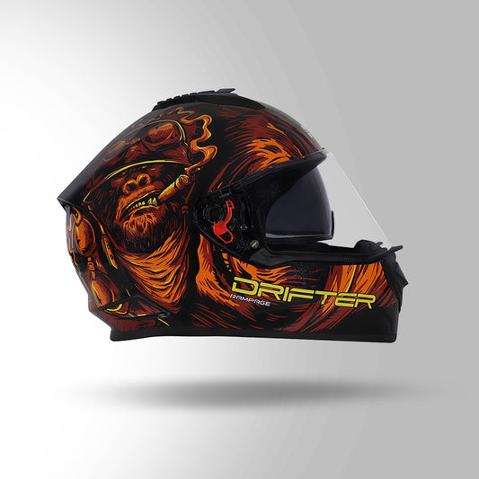 STUDDS DRIFTER D3 HELMET - GLOSS BLACK RED N10