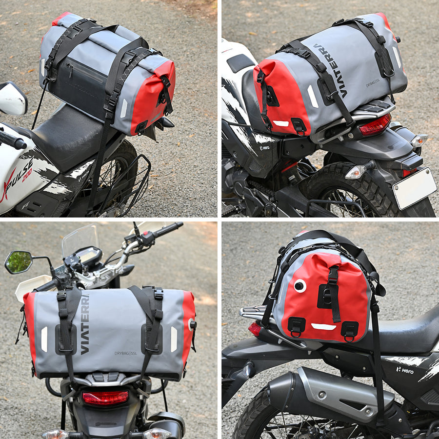 Viaterra Drybag 55L 100℅ Water Proof Motorcycle Tailbag (universal)