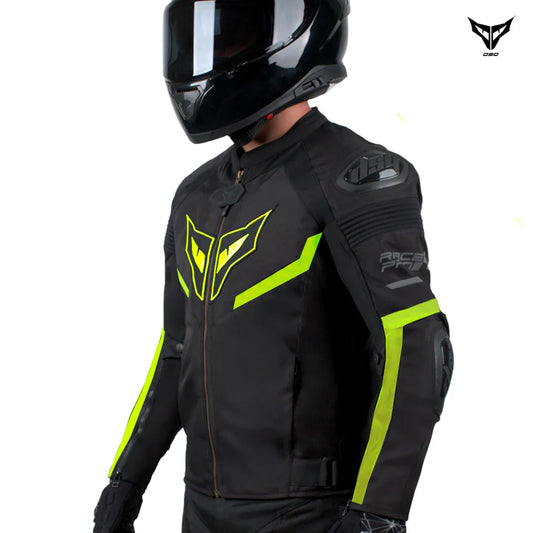DSG Race Pro V3 Riding Jacket - Black Yellow Fluo