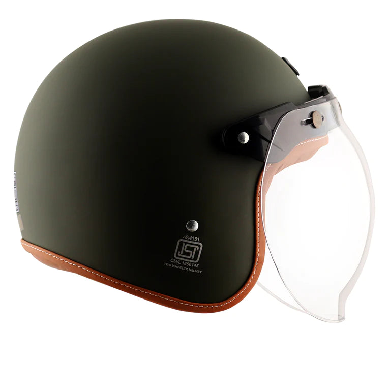 AXOR RETRO JET HELMET - DULL BATTLE GREEN