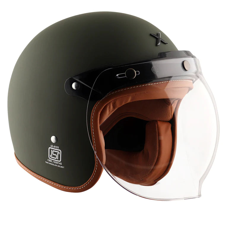 AXOR RETRO JET HELMET - DULL BATTLE GREEN