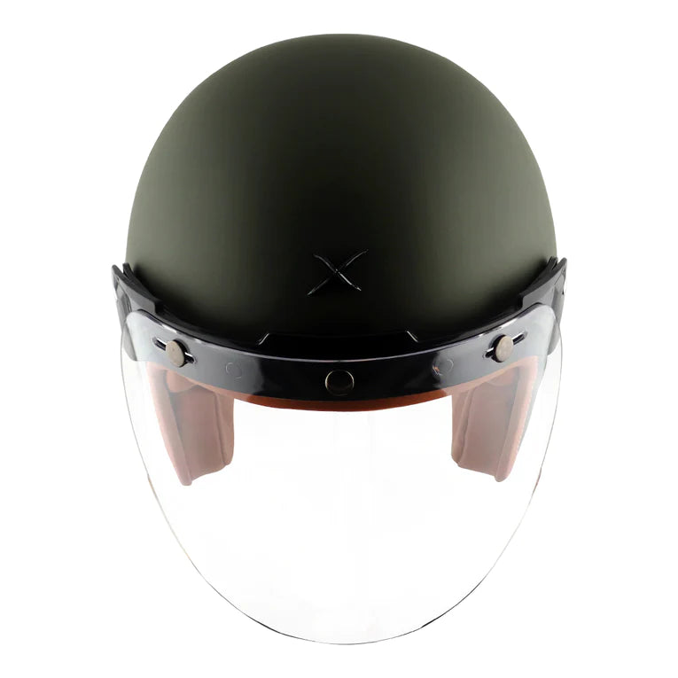 AXOR RETRO JET HELMET - DULL BATTLE GREEN