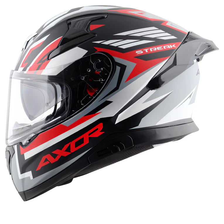 Axor Apex Streak Helmet - Dull Black Red