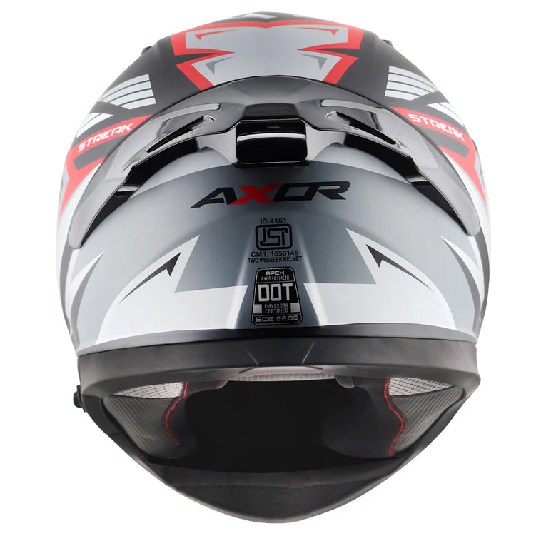 Axor Apex Streak Helmet - Dull Black Red