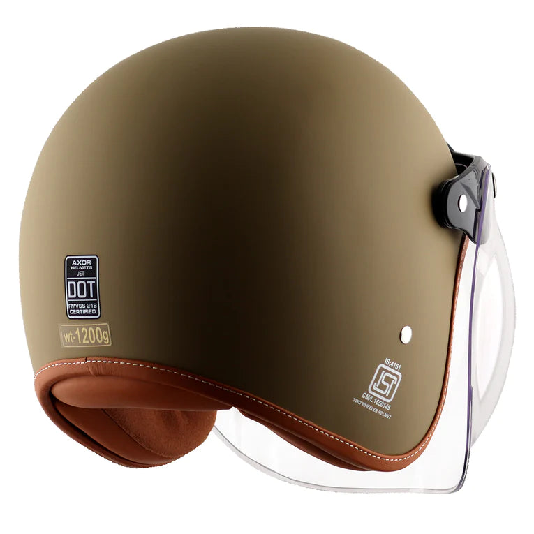 AXOR RETRO JET HELMET - DULL DESERT STORM