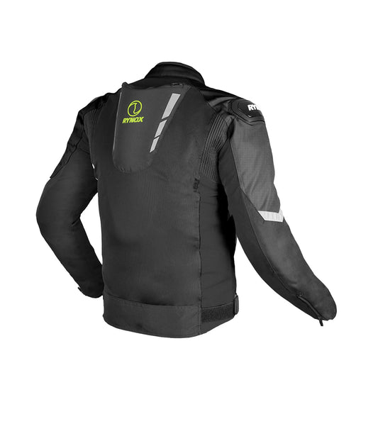 RYNOX Delta GT Jacket - Black Hi-Viz Green