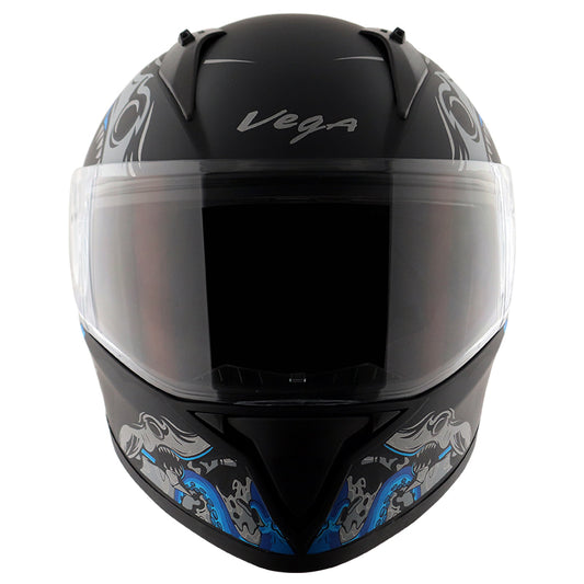 Vega Bolt Octopus Helmet - Dull Black Blue