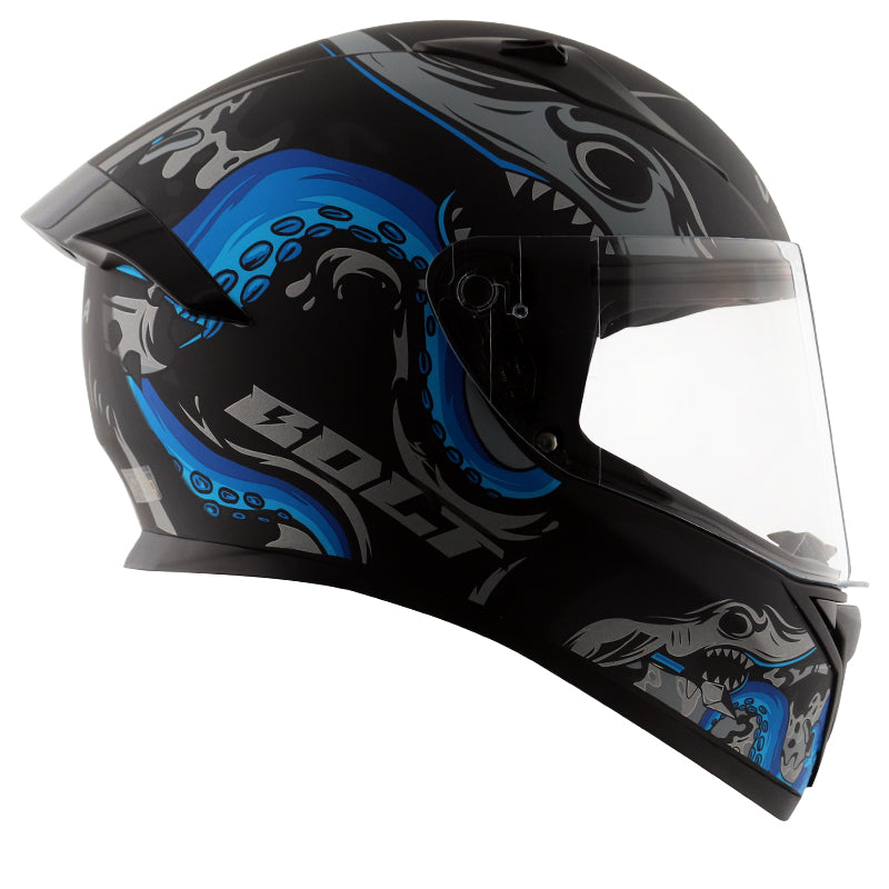 Vega Bolt Octopus Helmet - Dull Black Blue