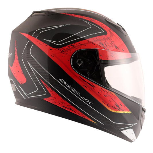 Vega Edge DX Crystal Helmet - Black Red