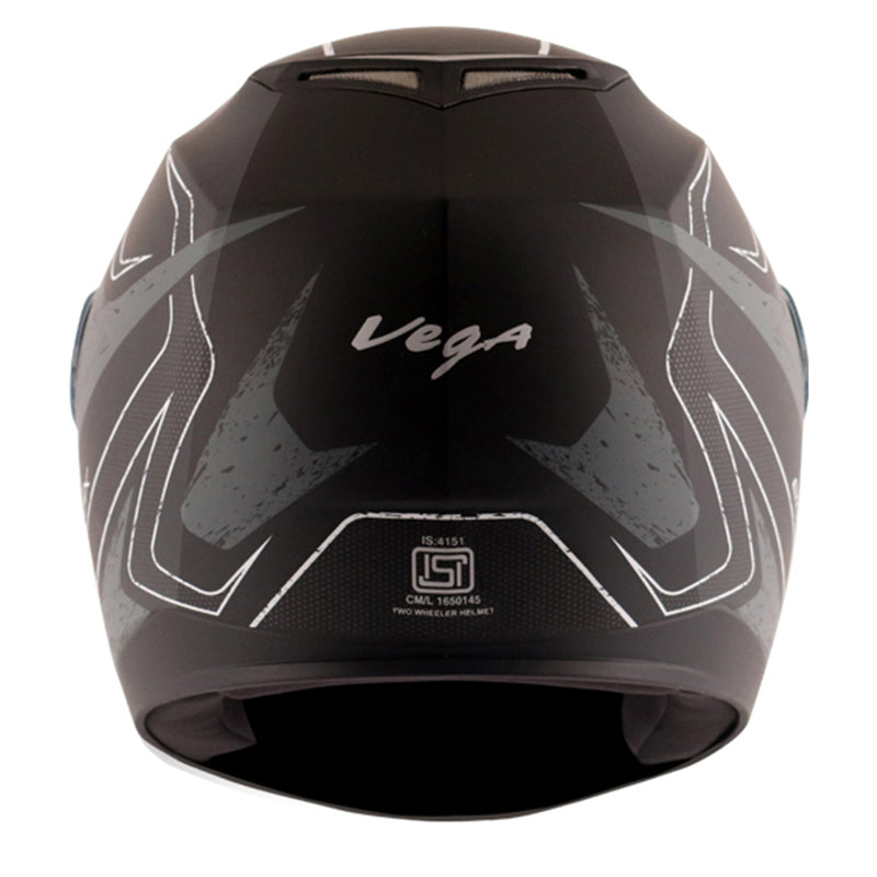 Vega Edge DX Crystal Helmet - Black Silver