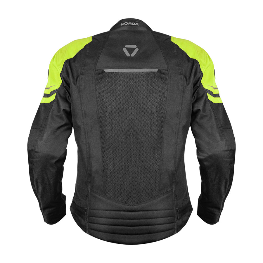 KORDA EDGE RIDING JACKET BLACK FLUORESCENT YELLOW