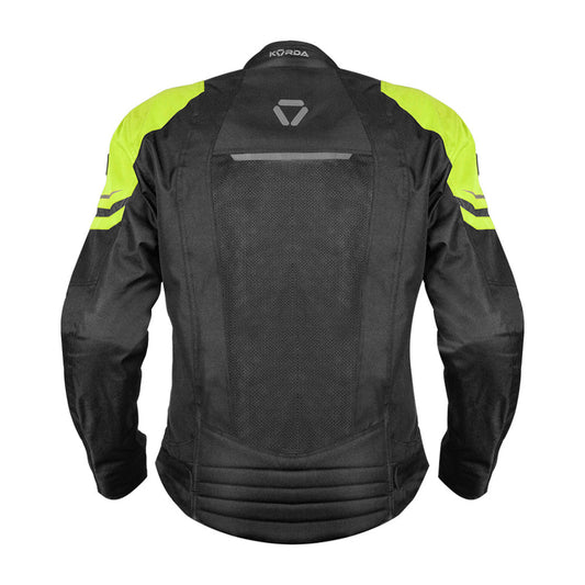 KORDA EDGE RIDING JACKET BLACK FLUORESCENT YELLOW