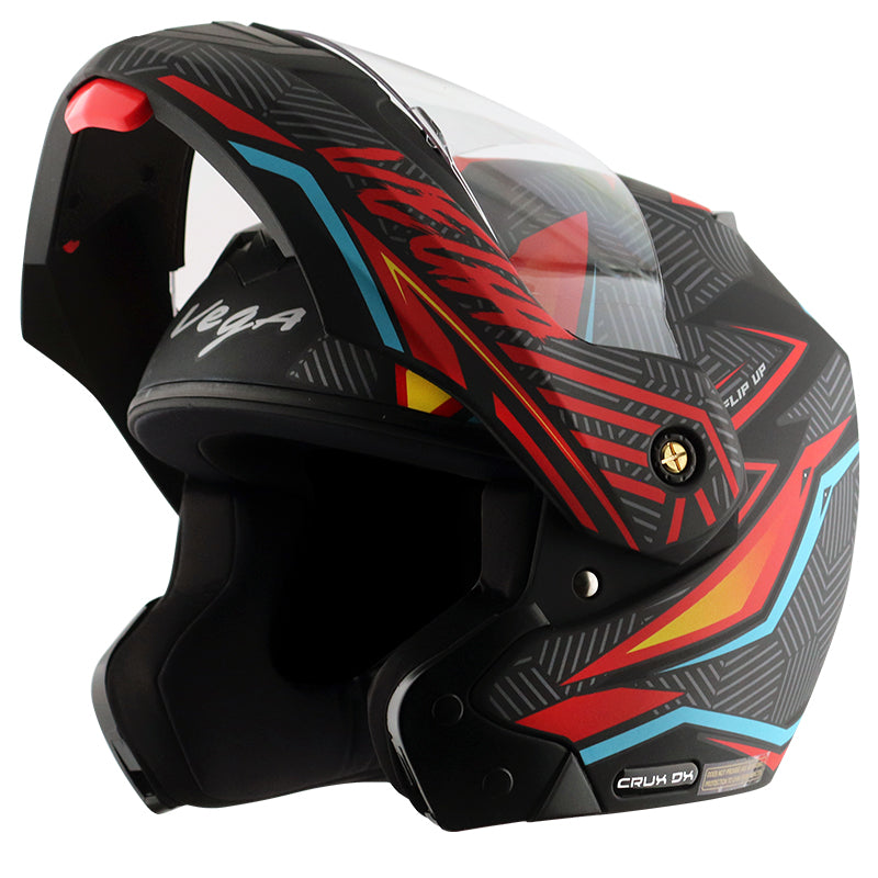 Vega Crux DX Energy Helmet - Dull Black Red