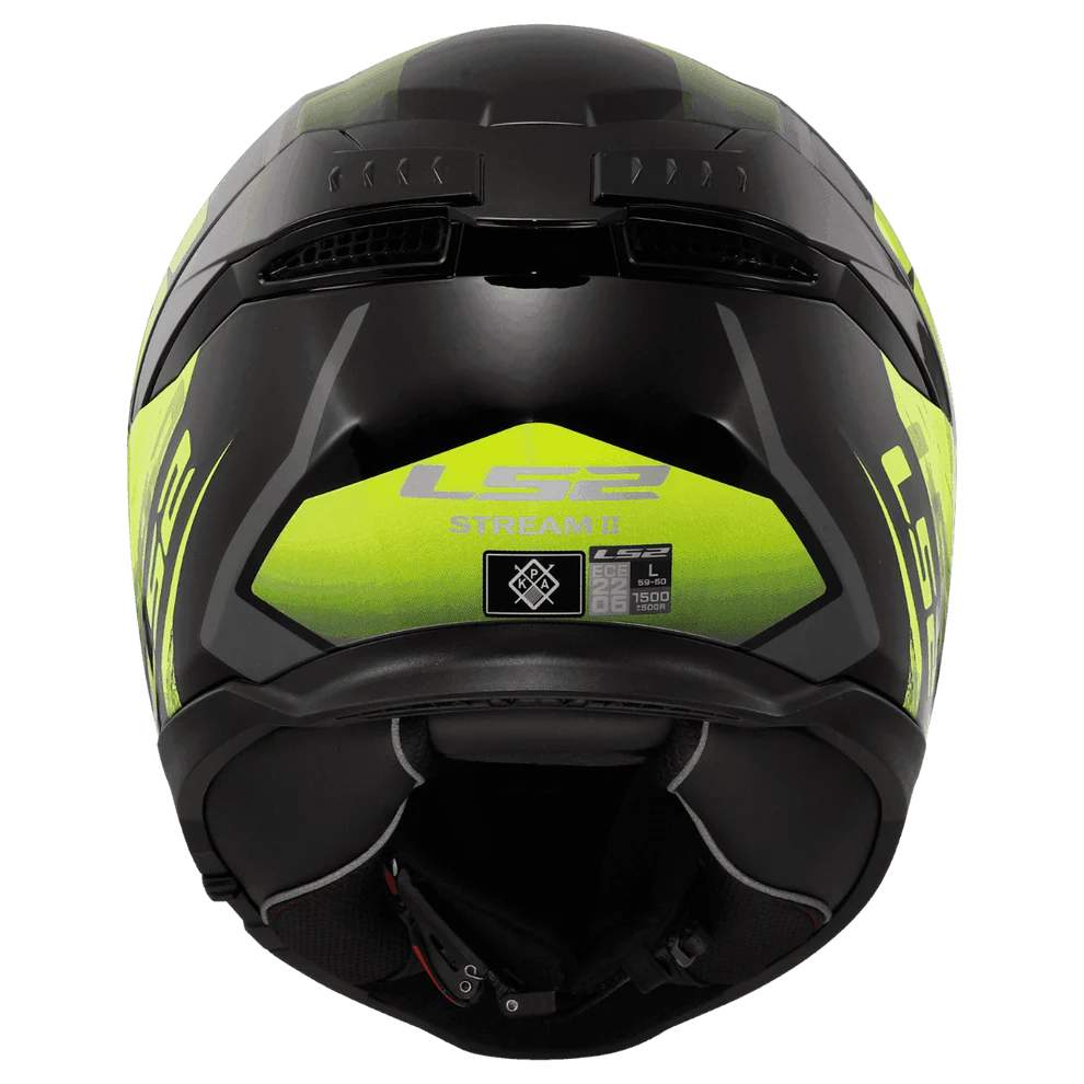 LS2 FF320 Stream II Fury Helmet - Black HV Yellow