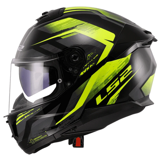 LS2 FF320 Stream II Fury Helmet - Black HV Yellow