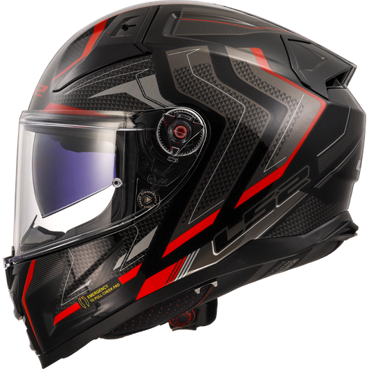 LS2 FF811 Vector 2 Alizer Helmet - Black Red