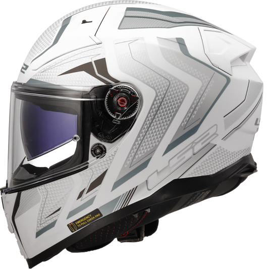 LS2 FF811 Vector 2 Alizer Helmet - White Sliver
