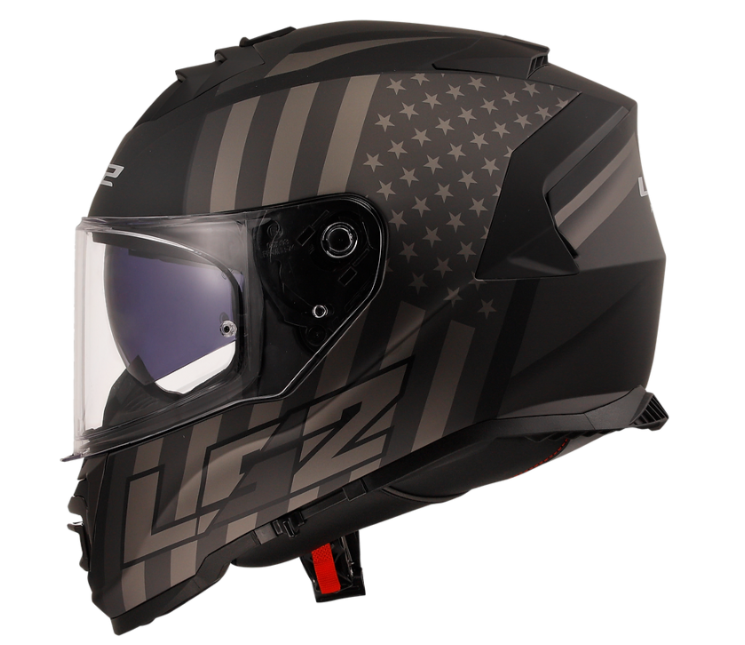 LS2 FF800 Storm II Flag Helmet - Gloss Black Grey