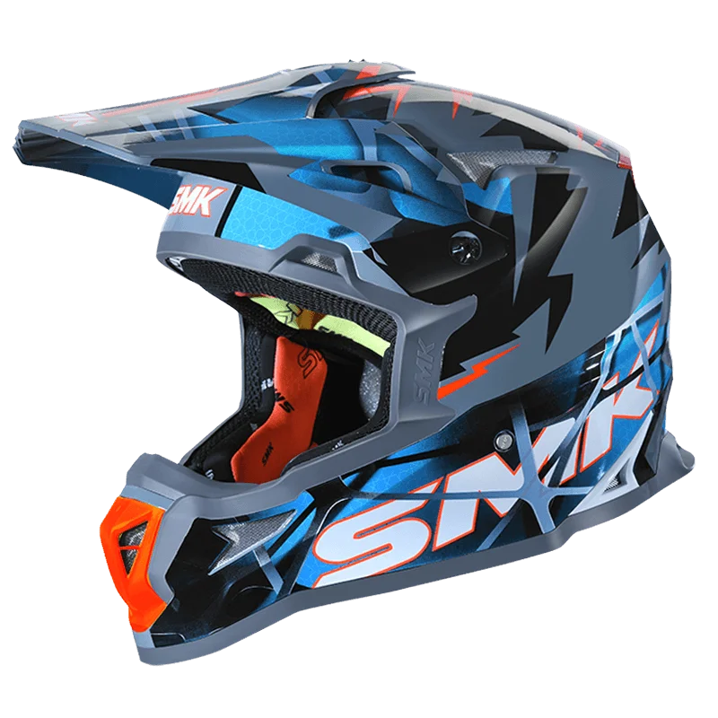 SMK Allterra Fullmine Helmet - GL 651 Grey Blue White