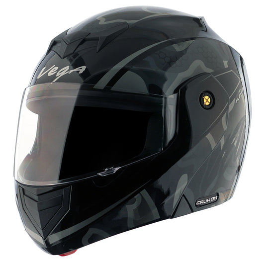 Vega Crux DX Fighter Helmet - Black Grey