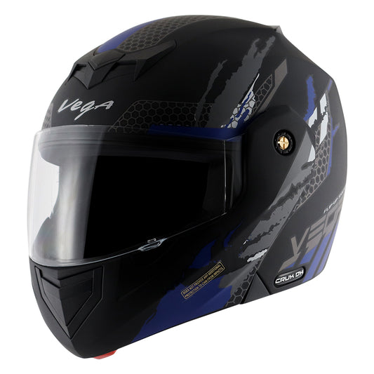 Vega Crux DX Flex Helmet - Dull Black Blue