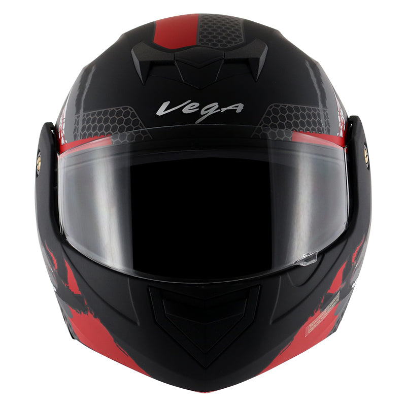 Vega Crux DX Flex Helmet - Dull Black Red