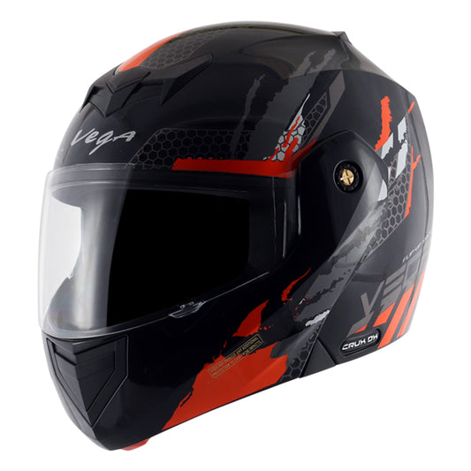 Vega Crux DX Flex Helmet - Black Orange