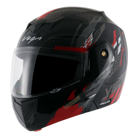 Vega Crux DX Flex Helmet - Black Red