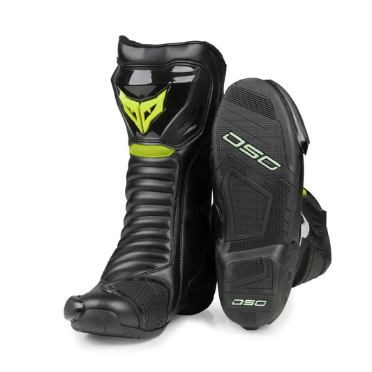 DSG GP-X Riding Boot - Black Yellow Fluo