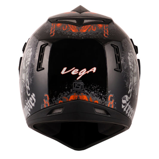 Vega Off Road DV Gangster Helmet - Black Orange
