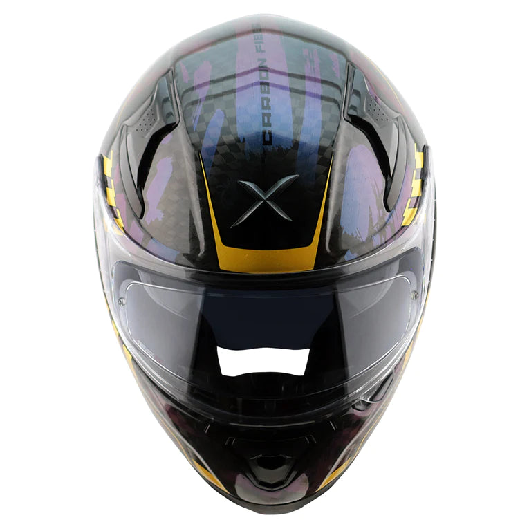 AXOR APEX CARBON GLOSS HELMET - GLOSS CARBON NEON YELLOW