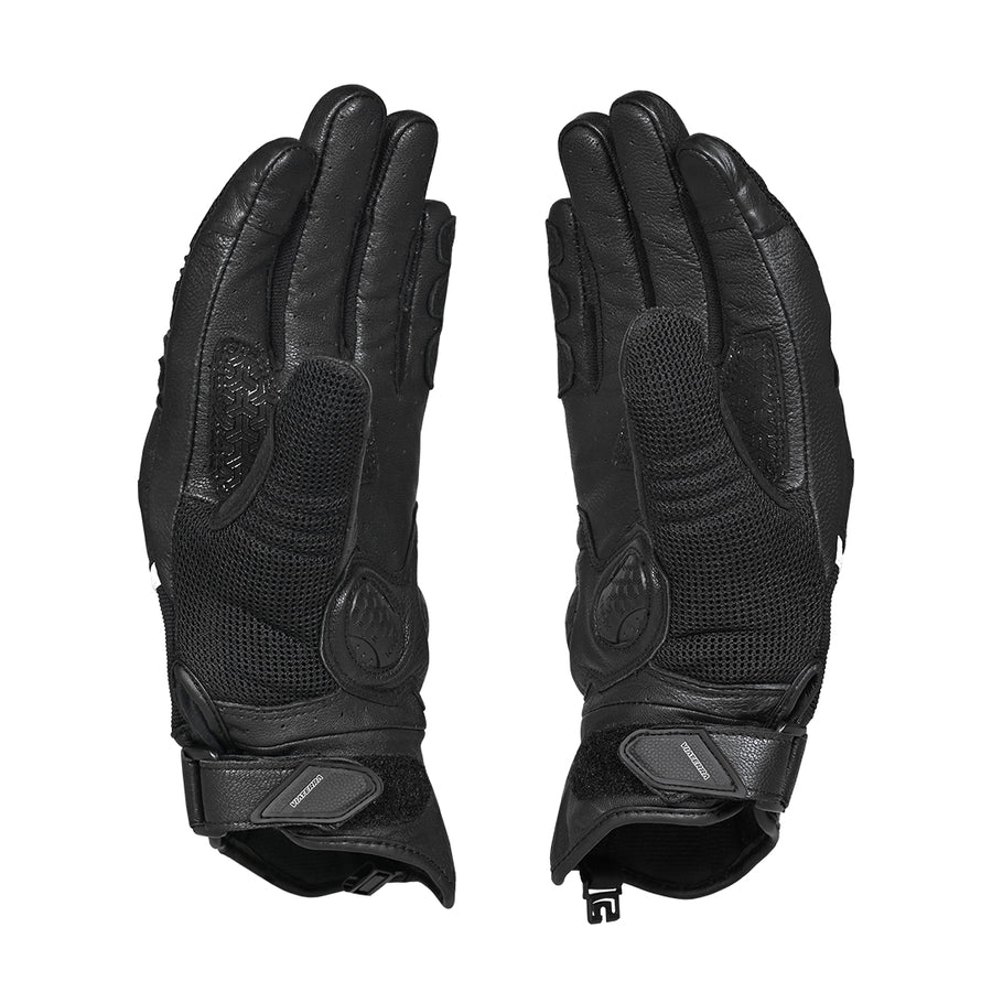 VIATERRA HOLESHOT – SHORT MOTORCYCLE RIDING GLOVES - GUNMETAL