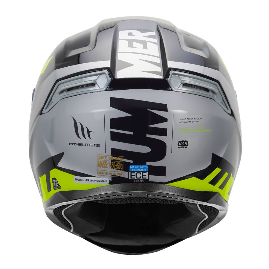 MT HUMMER BRICK HELMET - Glossy Fluorescent Yellow