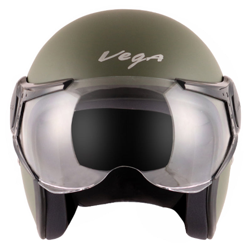 Vega Jet W Visor Hemet - Dull Army Green