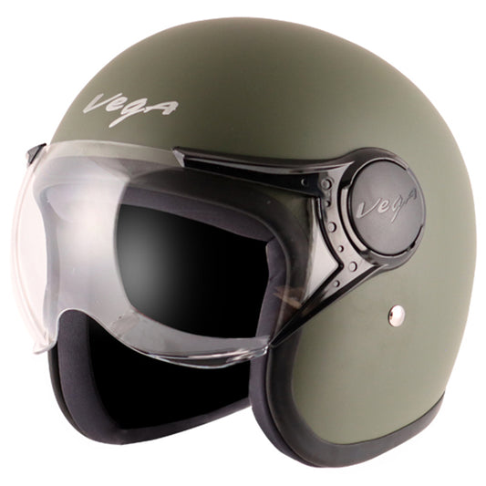 Vega Jet W Visor Hemet - Dull Army Green