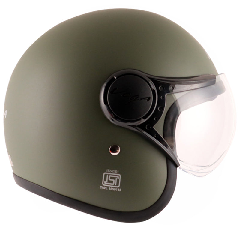 Vega Jet W Visor Hemet - Dull Army Green