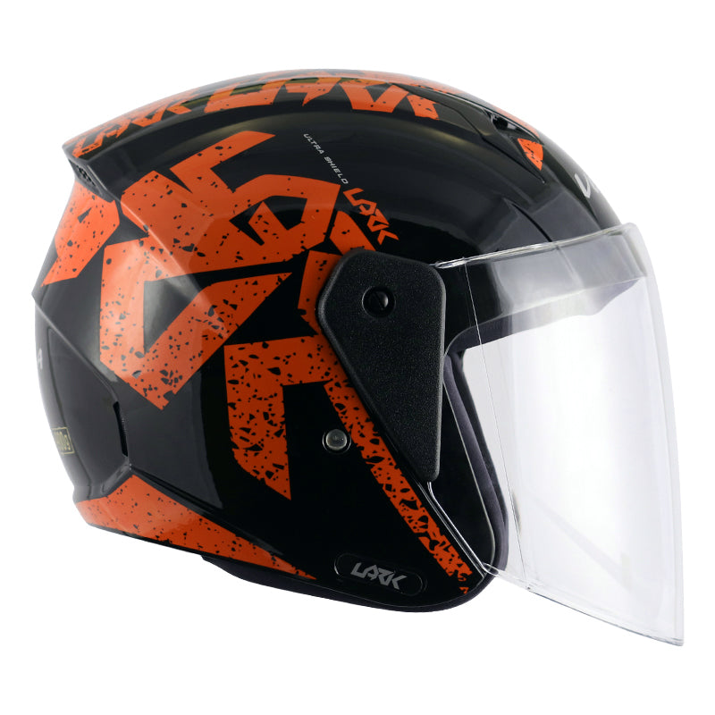 Vega Lark Victor Helmet - Black Orange