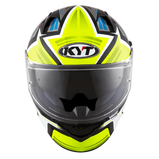 KYT NFR Artwork Helmet - Gloss Yellow Grey