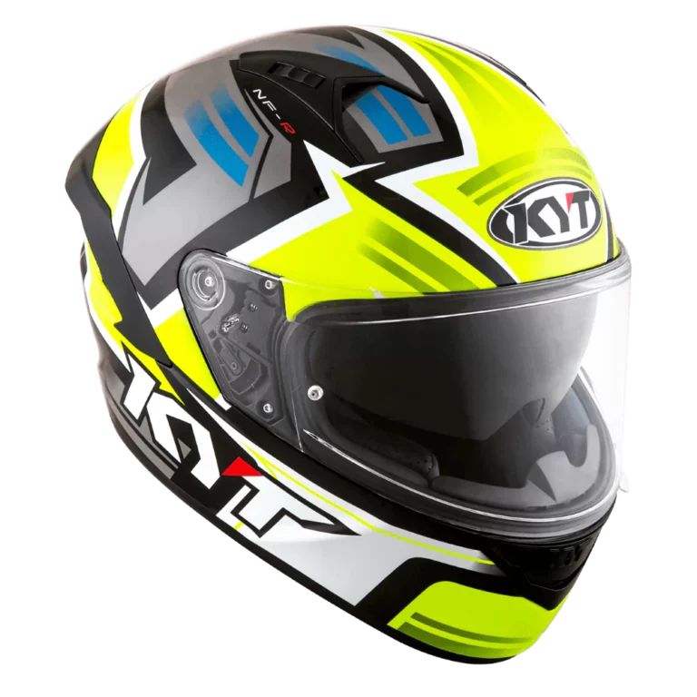 KYT NFR Artwork Helmet - Gloss Yellow Grey