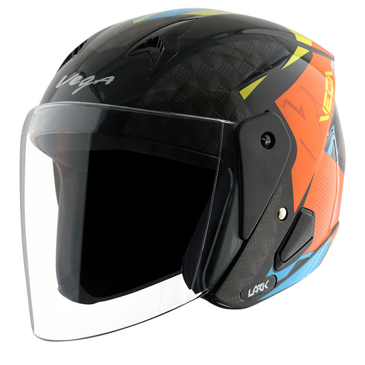 Vega Lark Twist Helmet - Black Orange