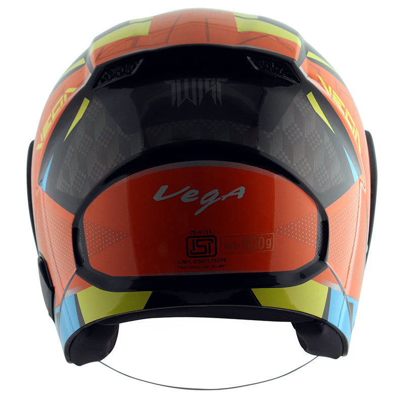 Vega Lark Twist Helmet - Black Orange