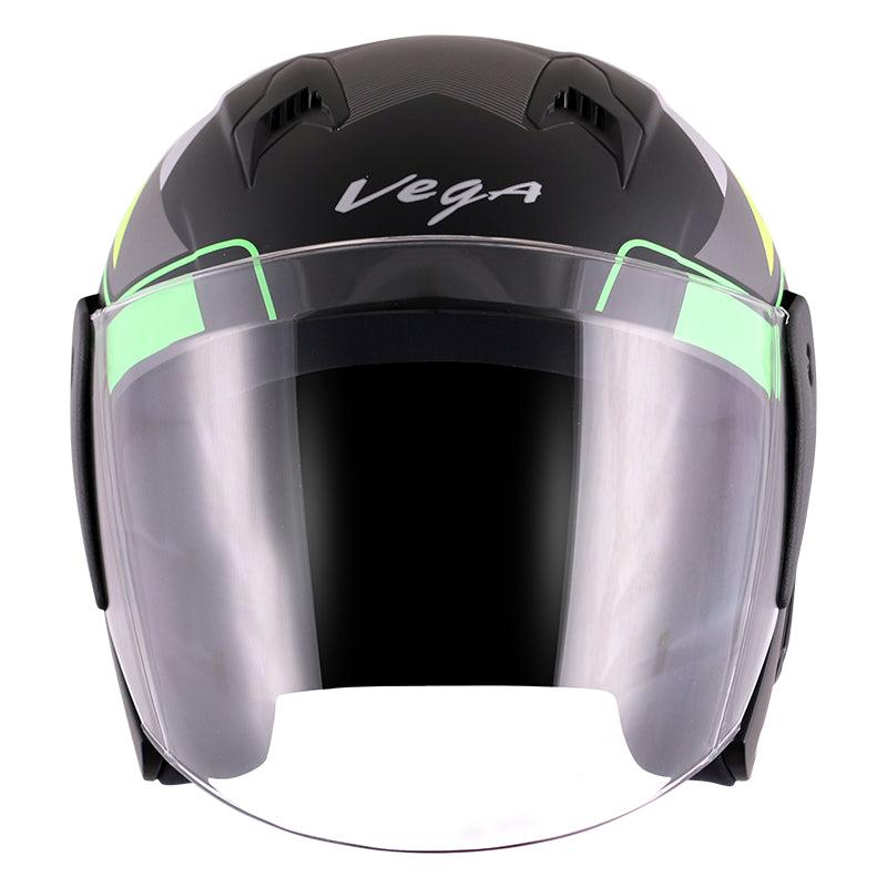 Vega Lark Legand Helmet - Dull Black Neon Yellow