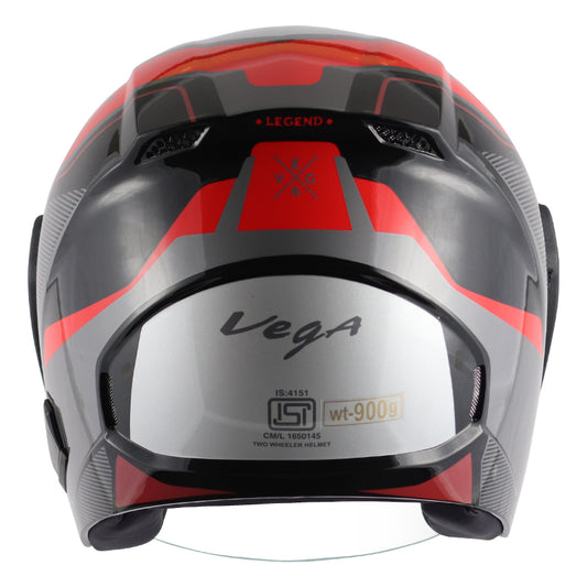 Vega Lark Legand Helmet - Black Red