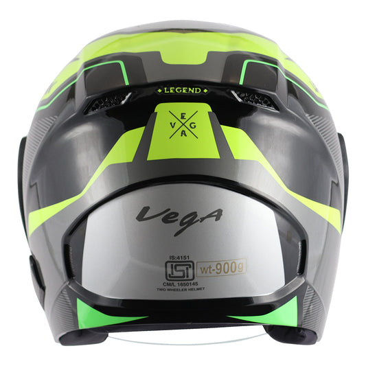 Vega Lark Legand Helmet - Black Neon Yellow