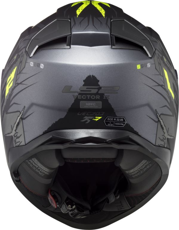 LS2 FF811 Vector II Techbot Helmet - Gloss Titan HV Yellow