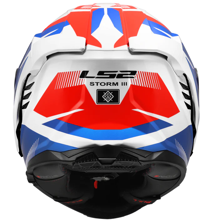 LS2 FF818 Storm III Komai Helmet - White Blue Red