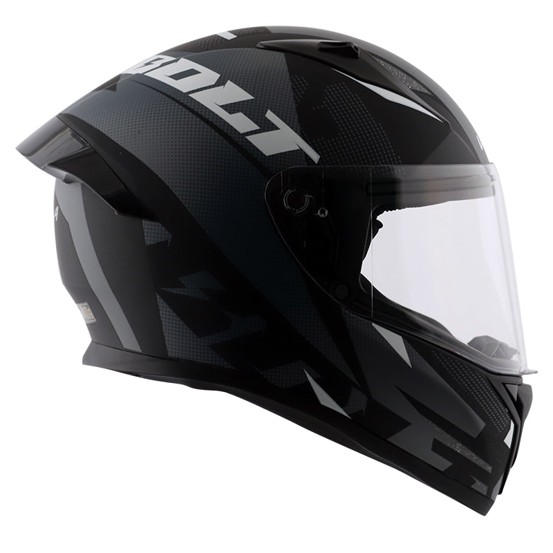 Vega Bolt Macho Helmet - Dull Black Grey