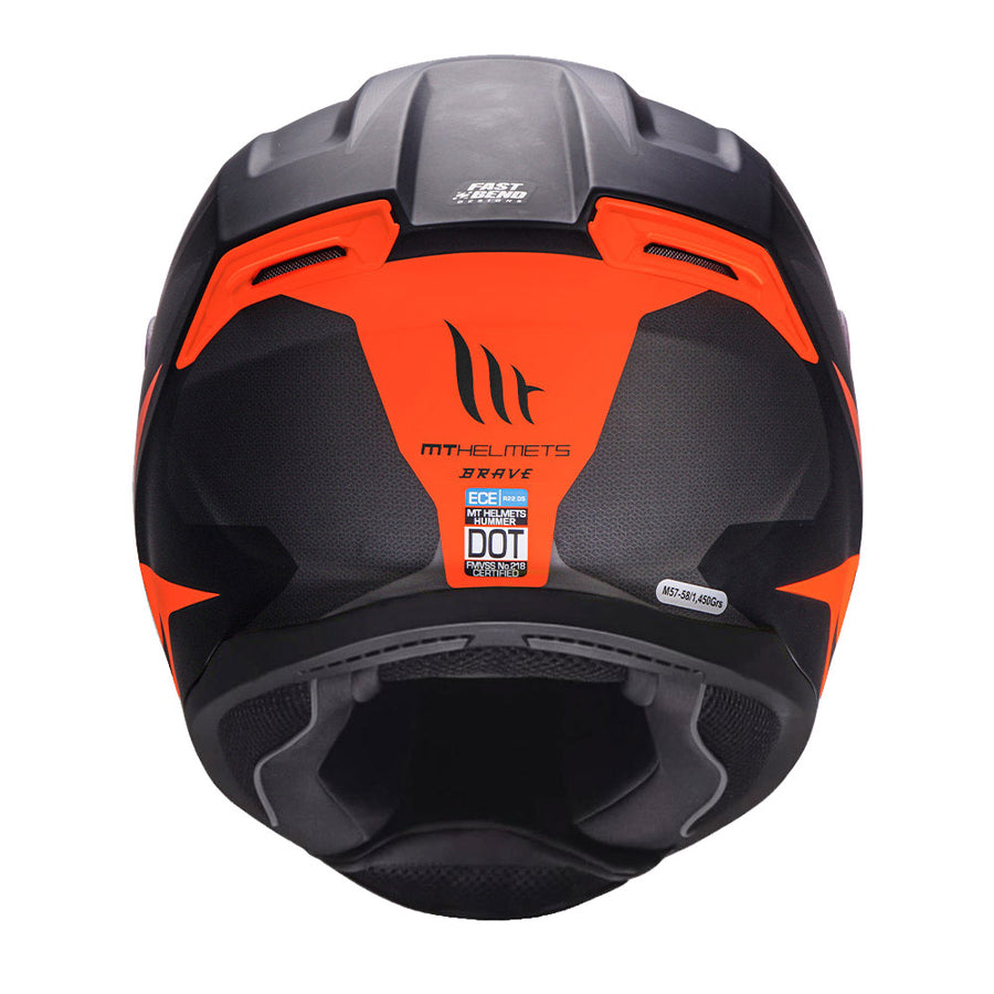 MT HUMMER BRAVE HELMET - Matt Orange