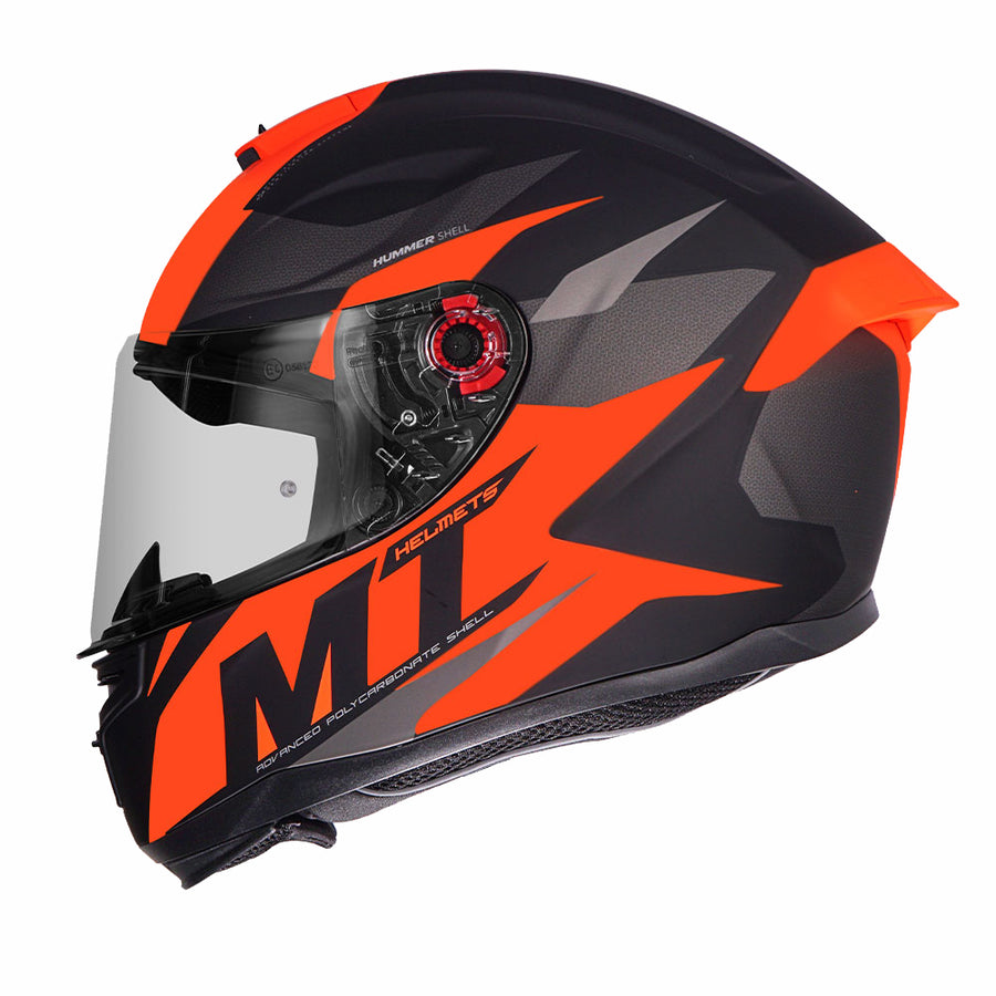 MT HUMMER BRAVE HELMET Matt Orange - Main Image